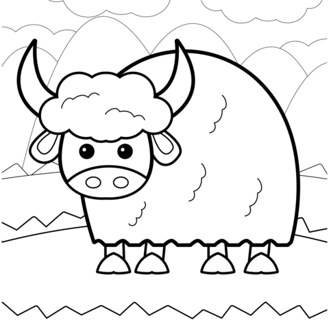 Yak From Yak Coloring Page